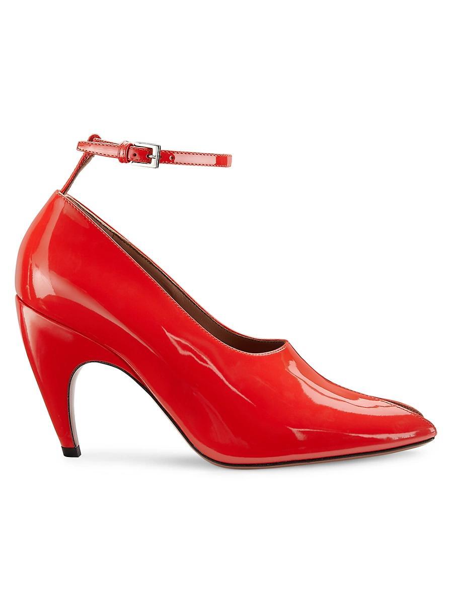 Womens Square Toe Leather Pumps Product Image