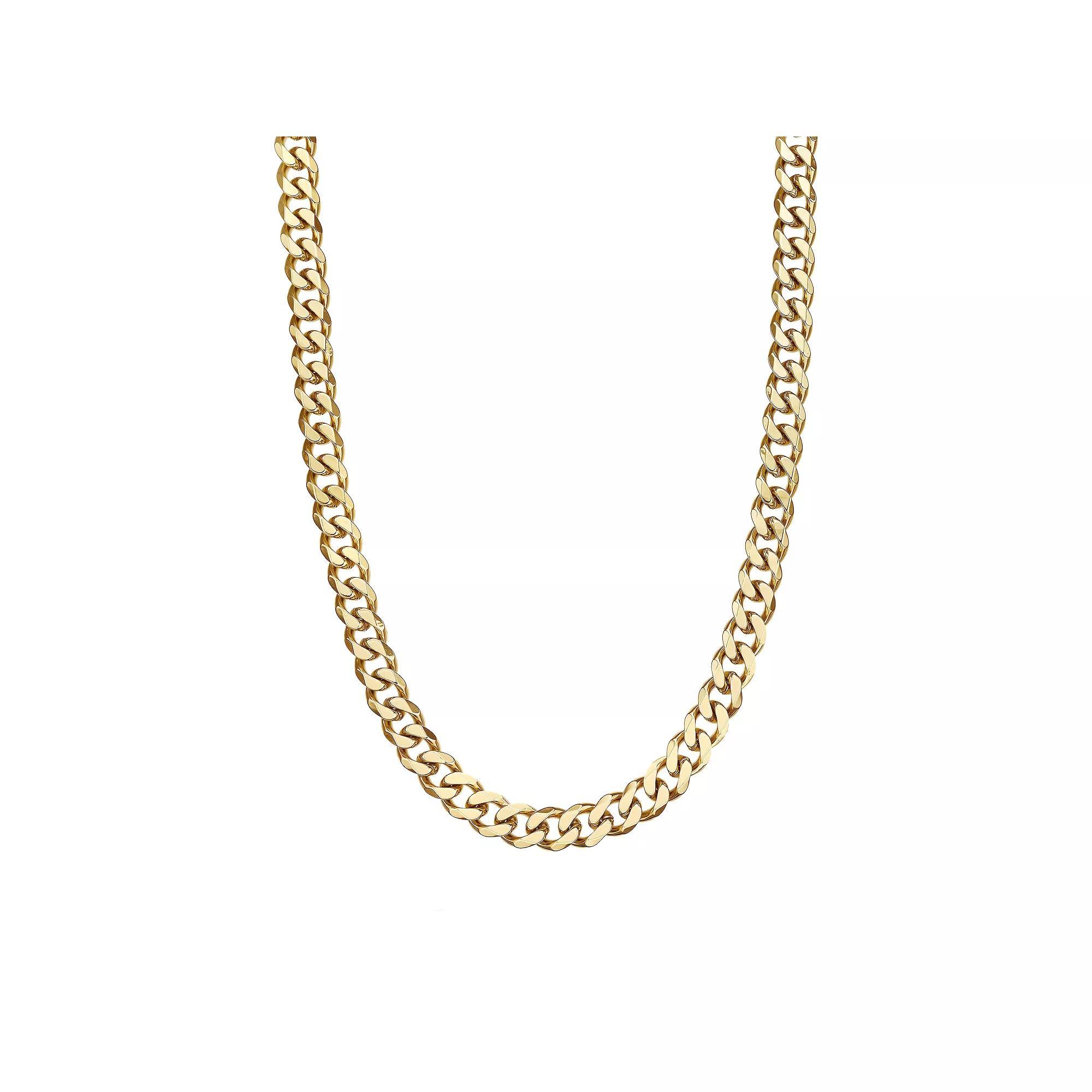Men's LYNX Stainless Steel Curb Chain Necklace, Size: 20", Gold Tone Product Image