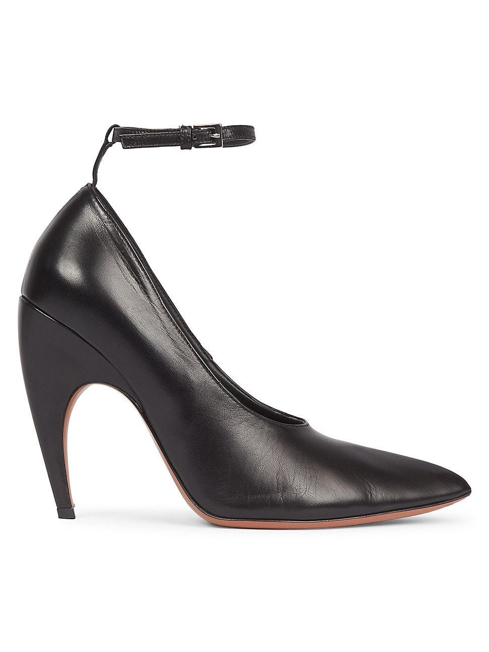 Womens Square Toe Leather Pumps Product Image