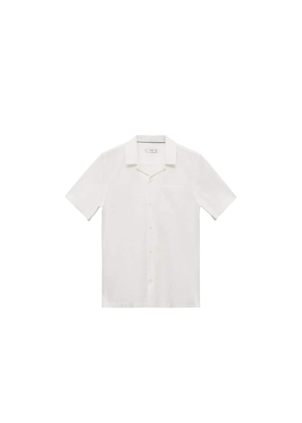 Regular-fit 100% seersucker cotton shirt - Men | MANGO USA Product Image