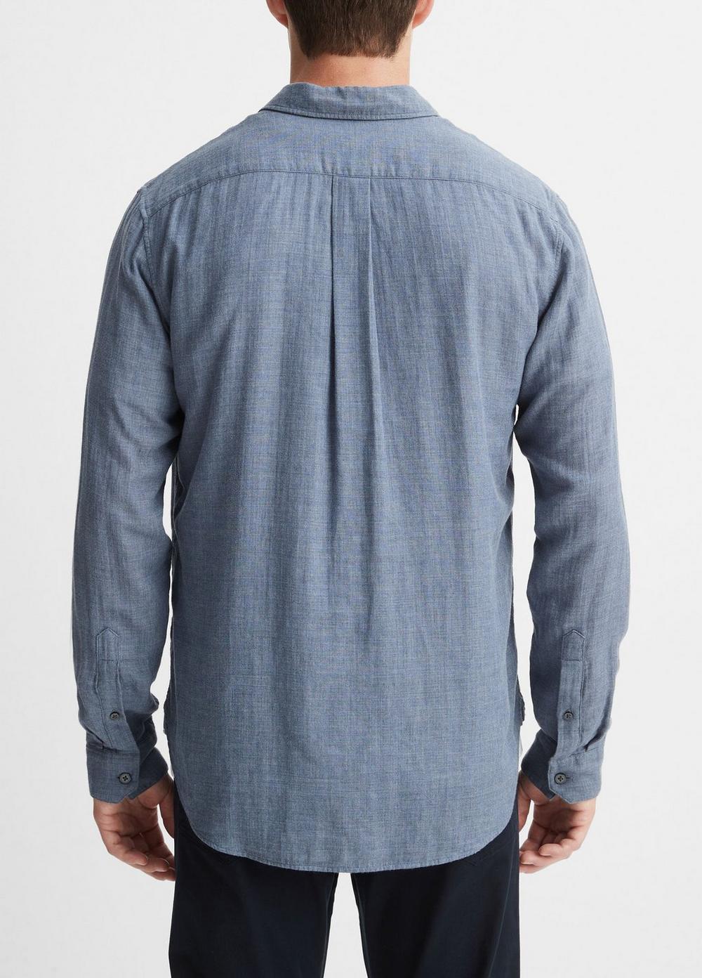 Mens Double Face Long Sleeve, Chambray, Size XS Vince Product Image