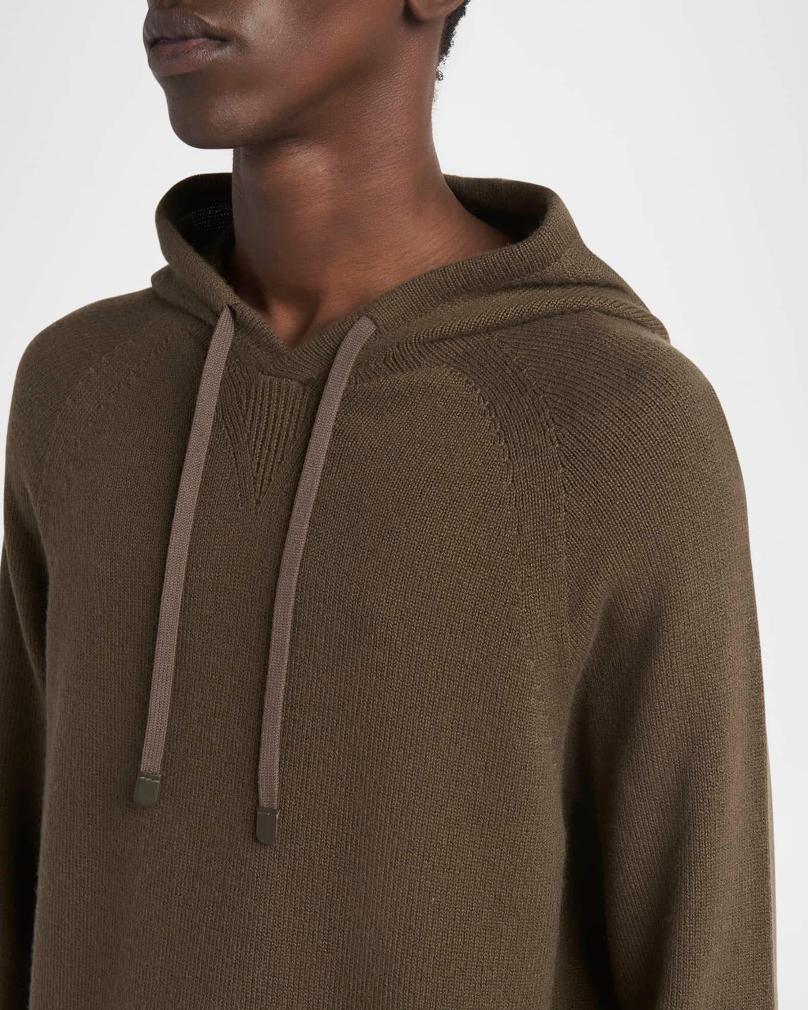 Men's Seamless Cashmere Pullover Hoodie Product Image