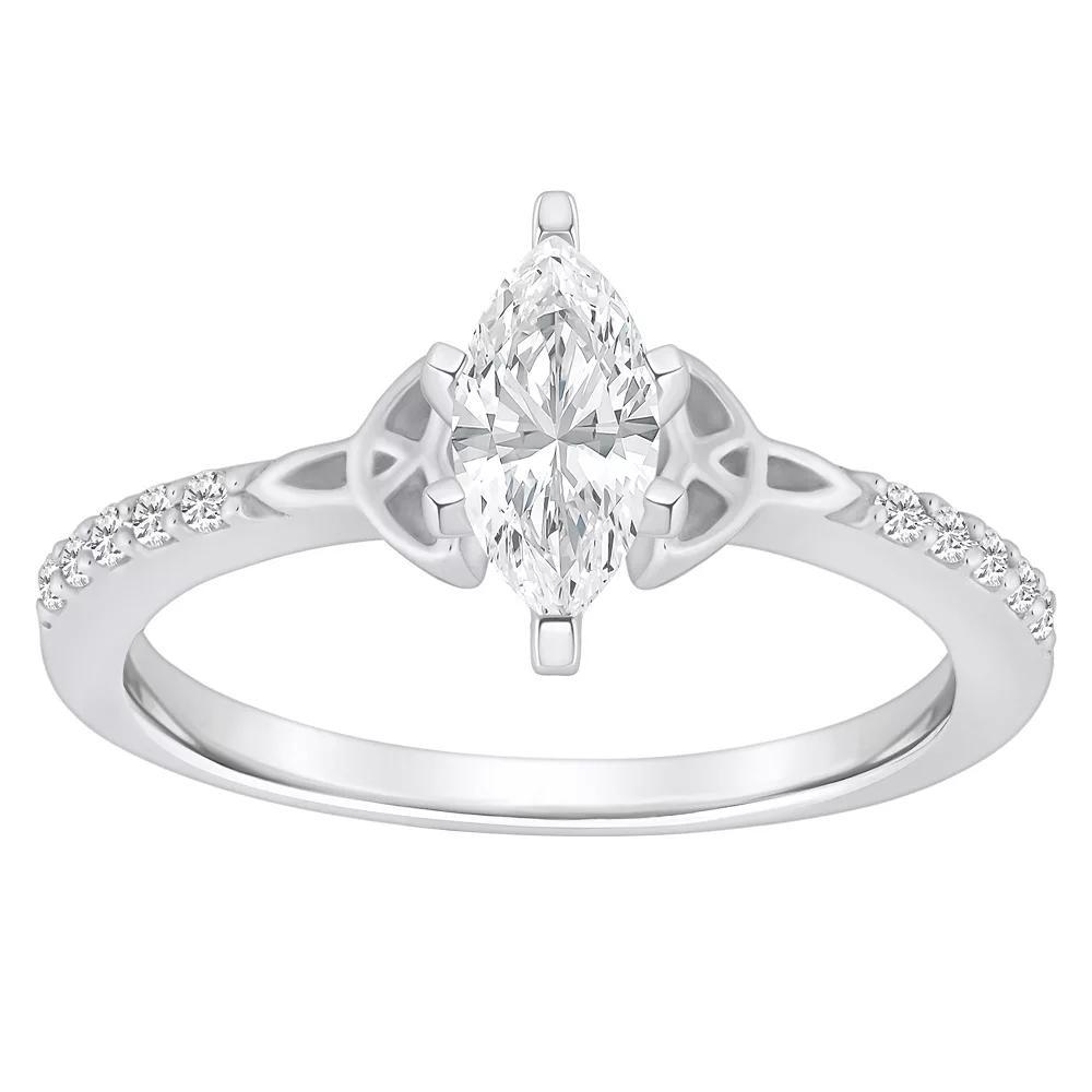 Alyson Layne 14k Gold 1/2 Carat T.W. Diamond Marquise Engagement Ring, Women's, Size: 9.50, Two Tone Gold Product Image