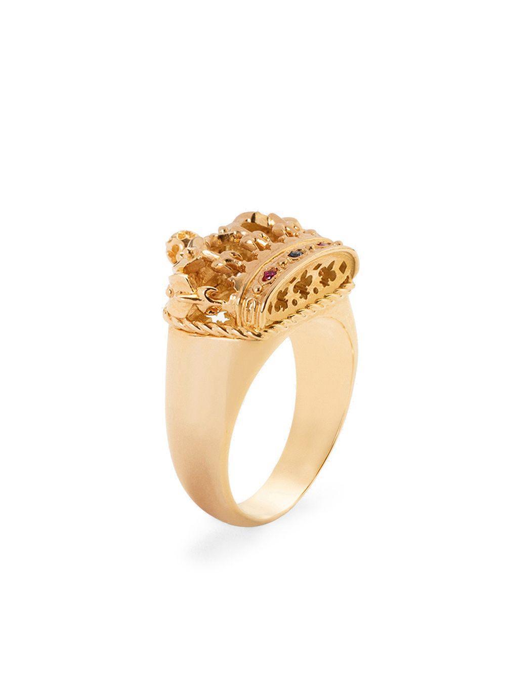 18K yellow gold Royal ruby and sapphire ring Product Image