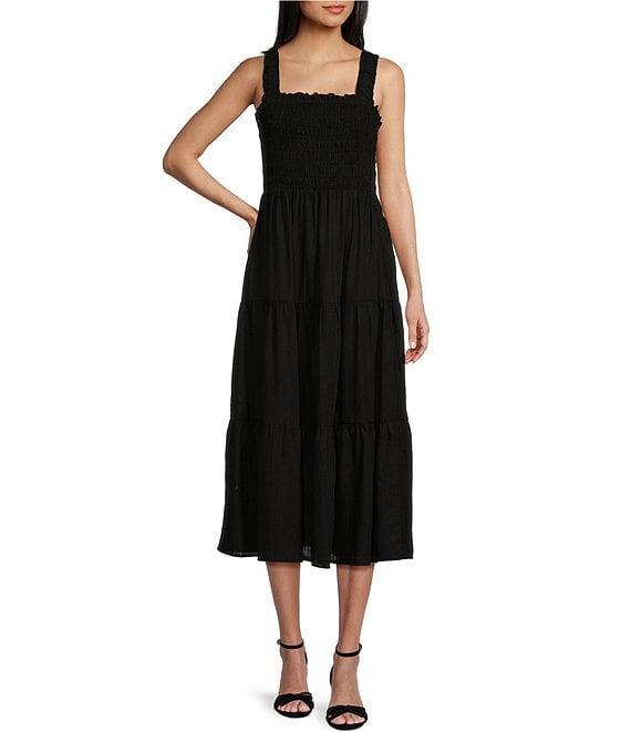 Copper Key Smocked Midi Dress Product Image