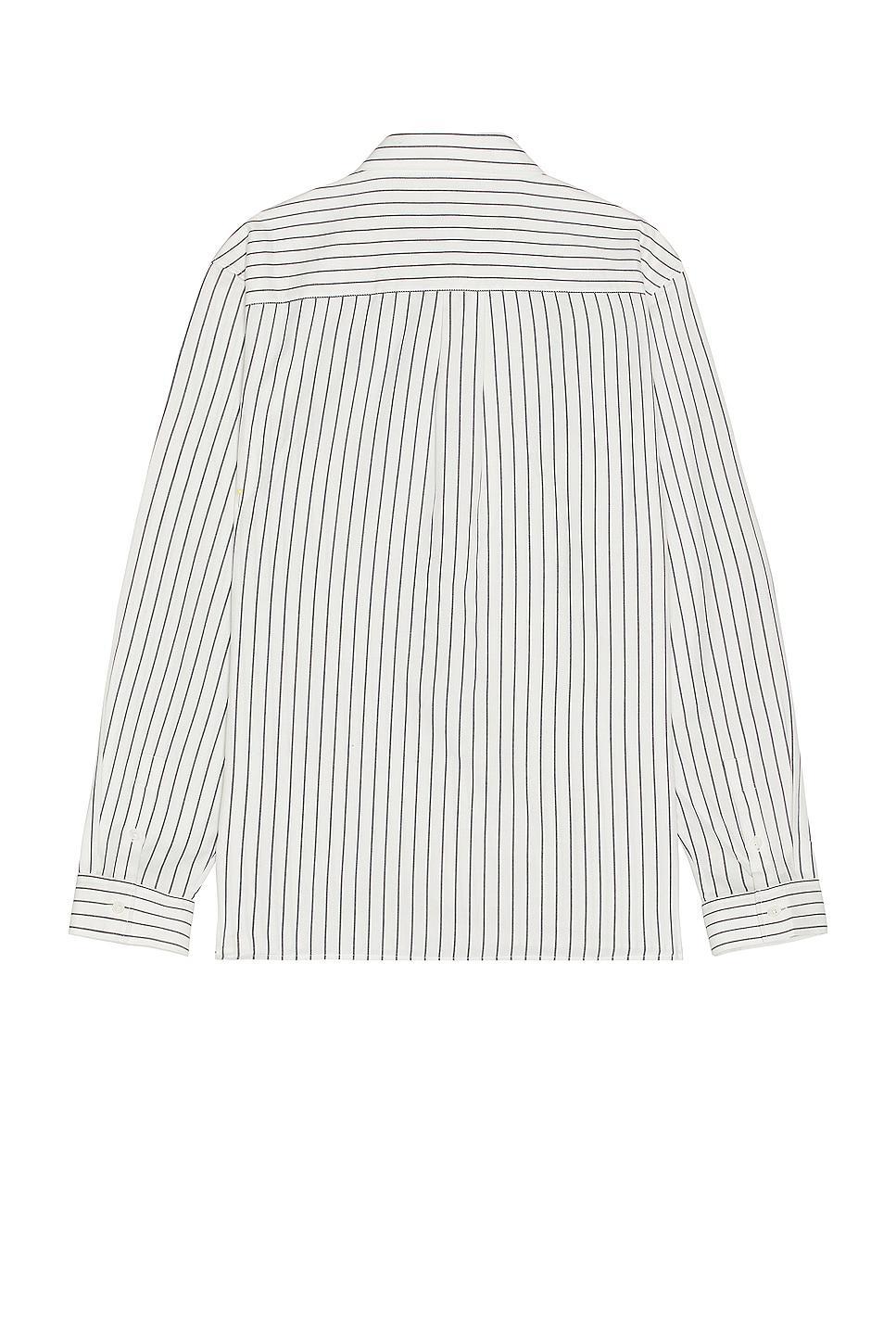 FRAME Classic Stripe Shirt in White Product Image