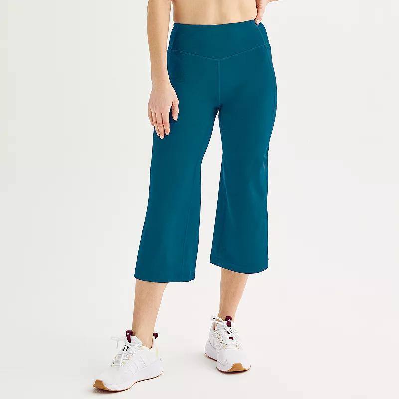Women's Tek Gear® Ultrastretch Wide Leg Crop Pants, Size: Small, Grey Product Image