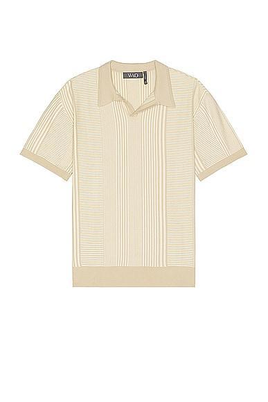Short Sleeve Pattern Knit Polo Product Image
