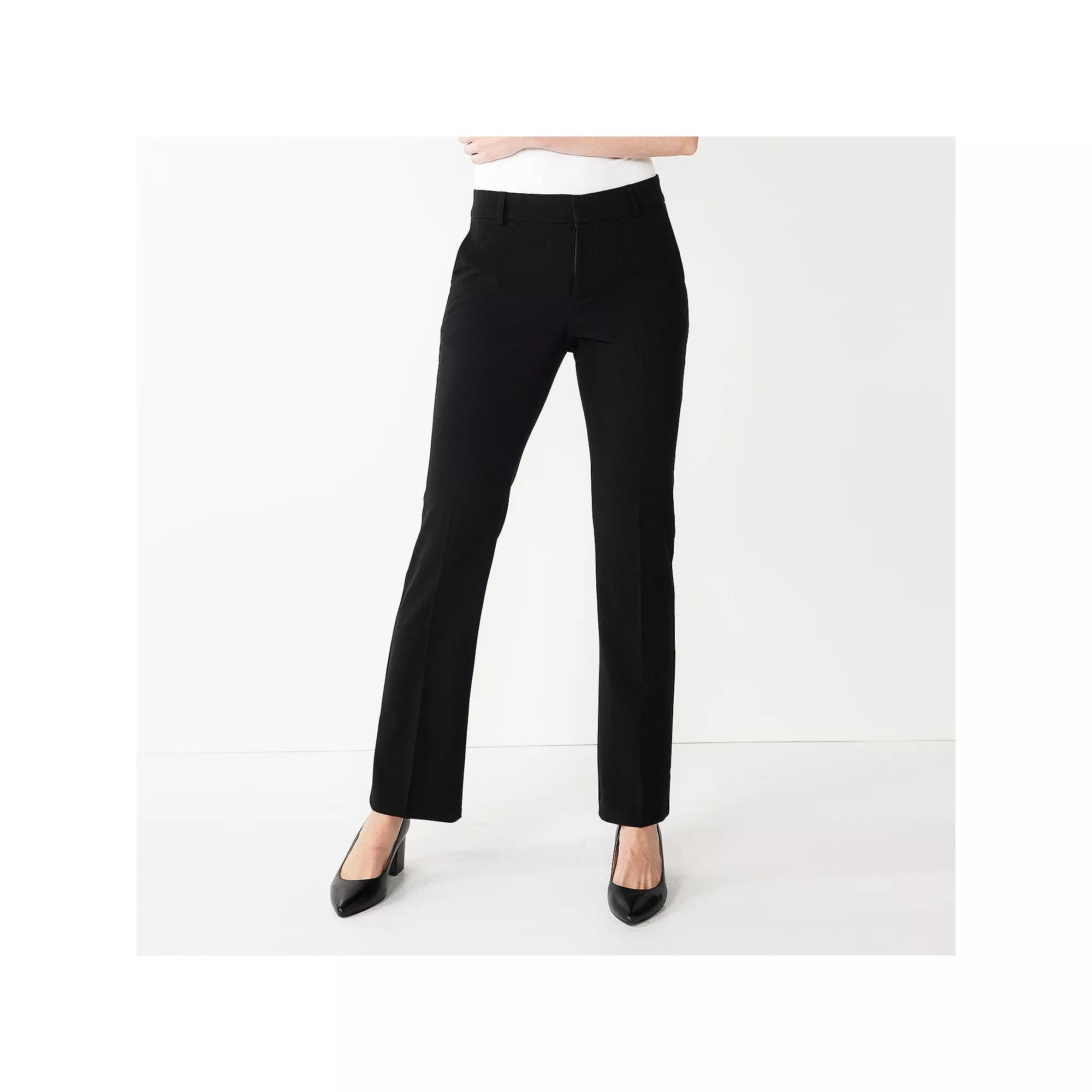 Women's Nine West Barely Bootcut Pant, Size: 8 T/Large, Black Product Image