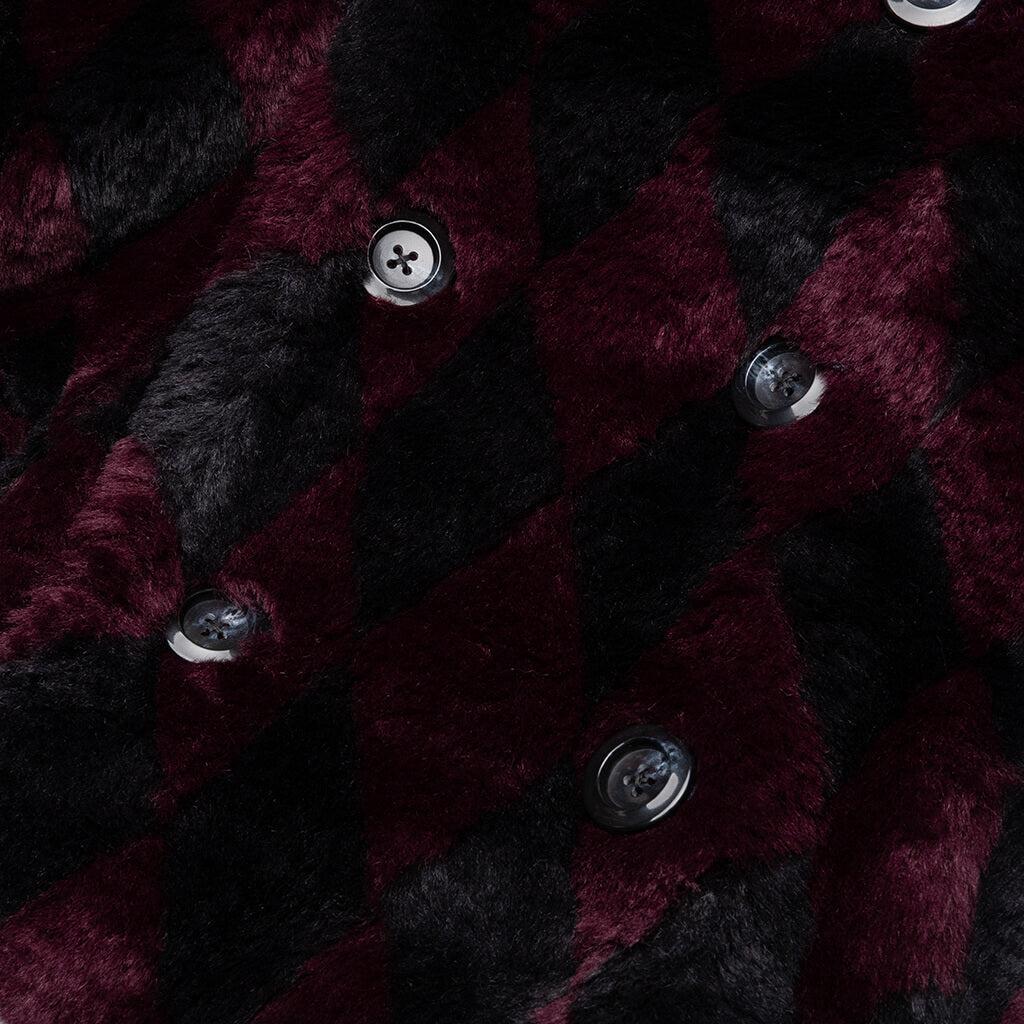 Pea Coat - Navy/Bordeaux Male Product Image