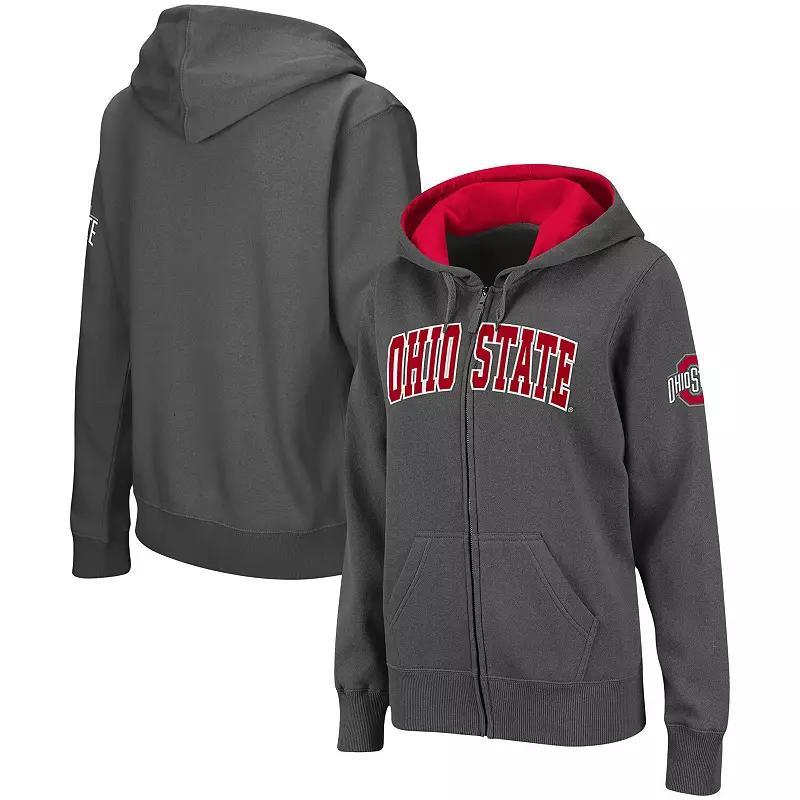 Women's Black Ohio State Buckeyes Arched Name Full-Zip Hoodie, Size: Small Product Image