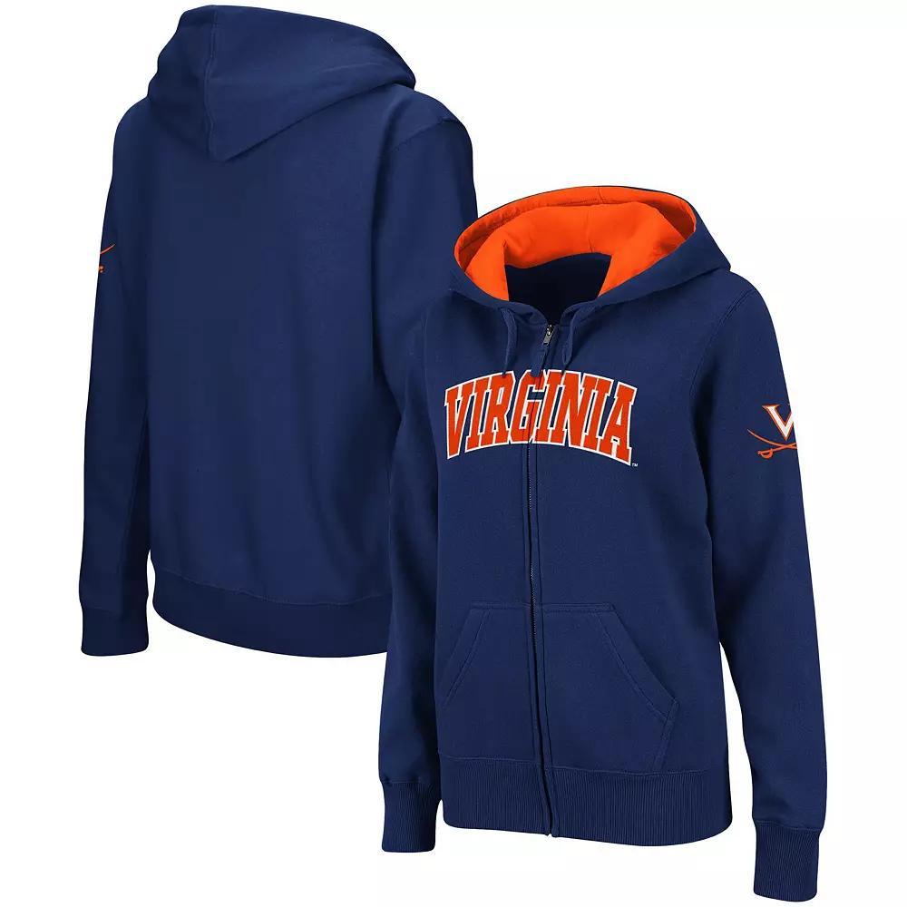 Womens Virginia Cavaliers Arched Name Full-Zip Hoodie Blue Product Image