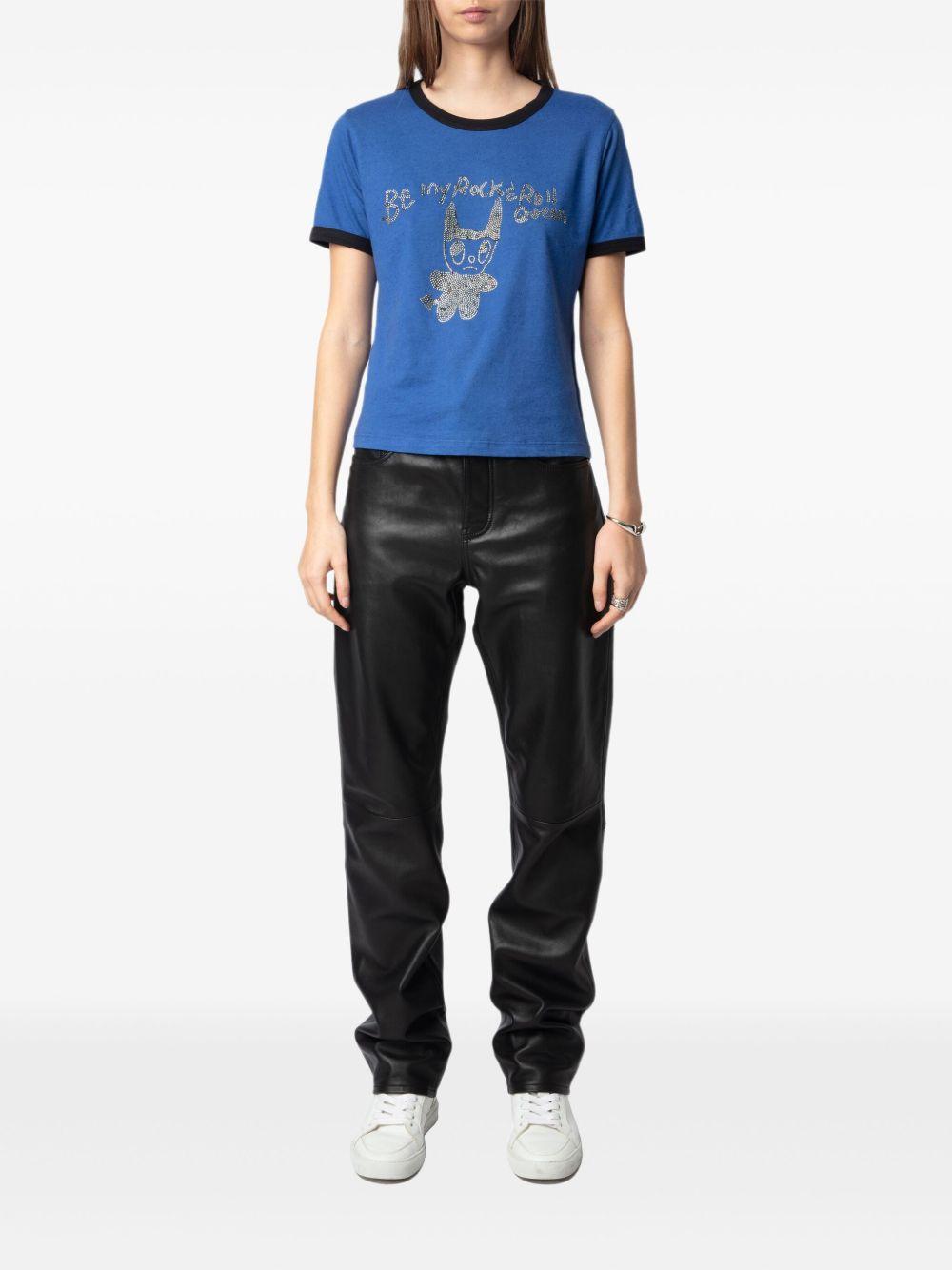 crystal-embellished T-shirt  Product Image