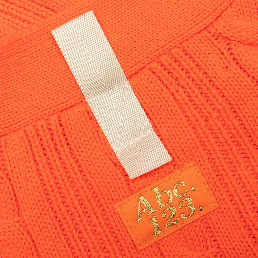 Cableknit Cardigan - Carnelian Orange Male Product Image