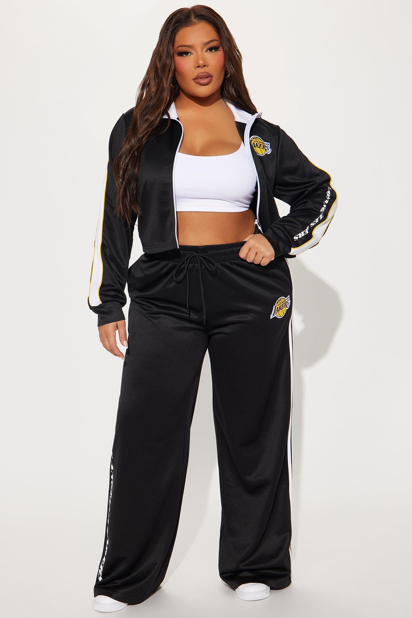 Lakers Halftime Wide Leg Pant - Black Product Image
