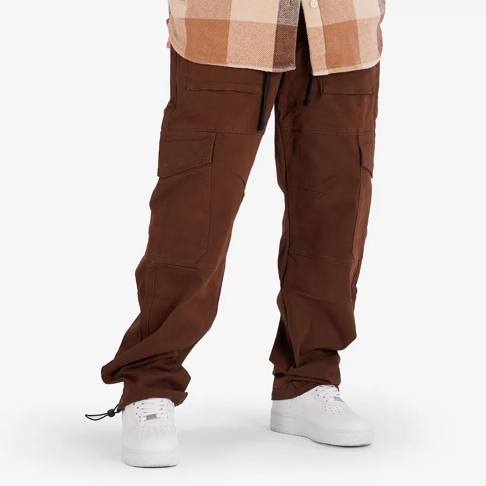 Men's Caliber Denim Co. Trench Cotton Stretch Twill Cargo Joggers, Size: 40 X 32, Brown Product Image