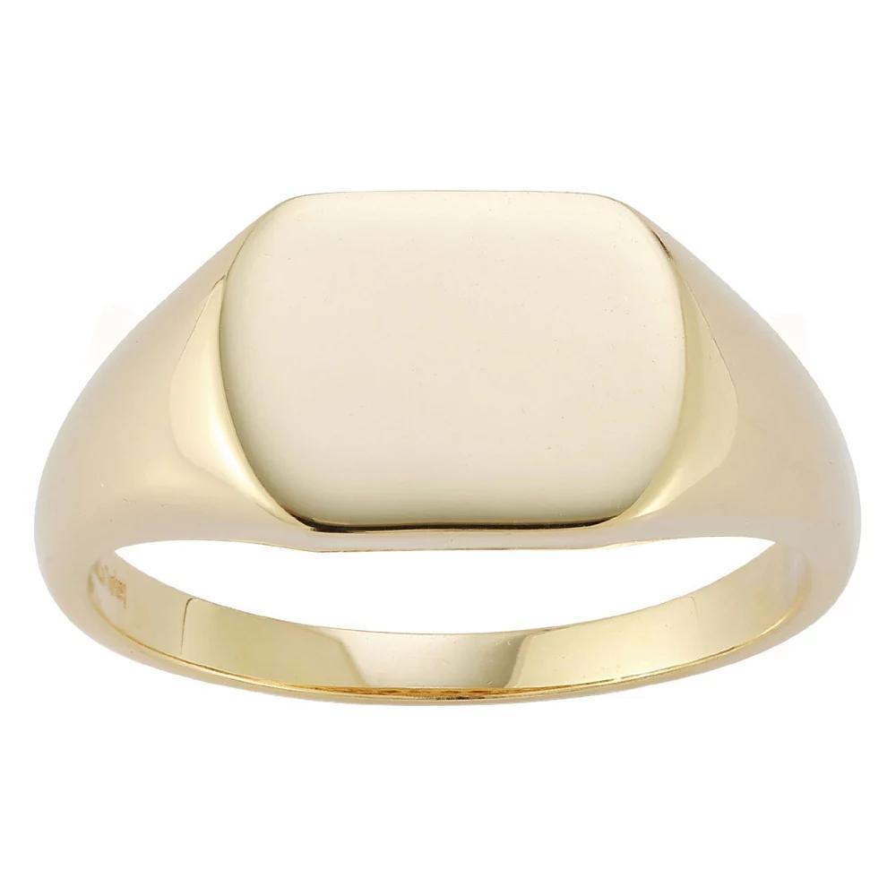 LUMINOR GOLD 14k Gold Square Signet Ring, Women's, Size: 8 Product Image