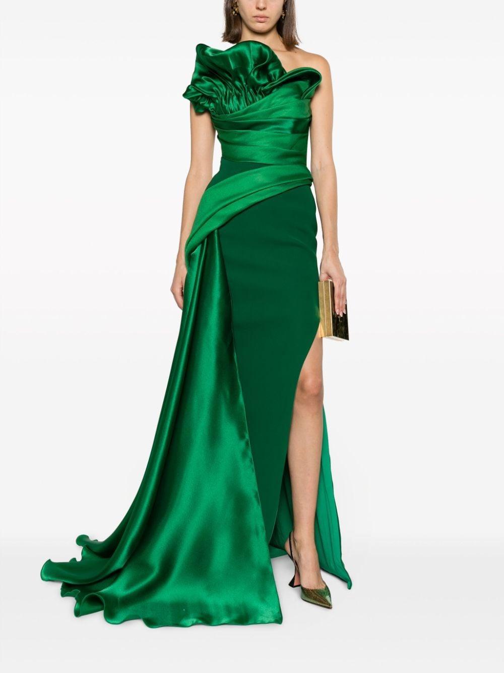 draped strapless gown  Product Image