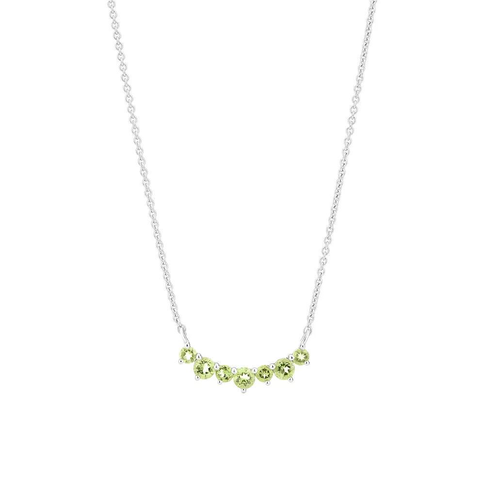 Gemistry 14k White Gold 7-Stone Amethyst Necklace, Women's, Size: 18" Product Image