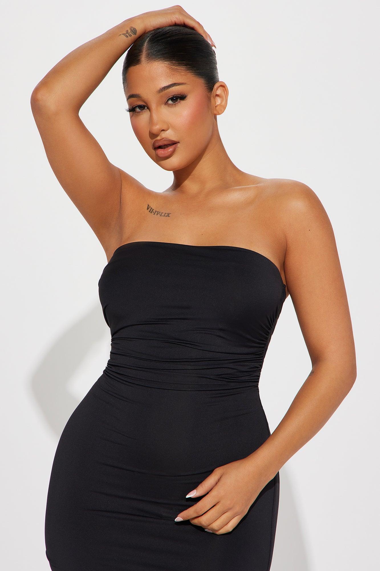 Amy Strapless Mini Dress - Black Product Image