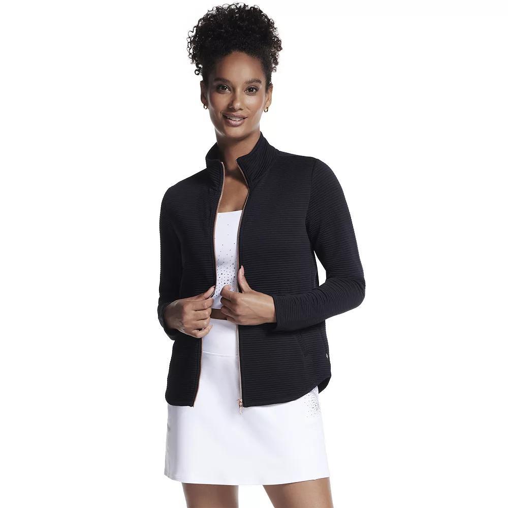 Women's Skechers® Hoodless Hoodies™ GO WALK Wear™ Shine Jacket, Size: Small, Bold Black Product Image