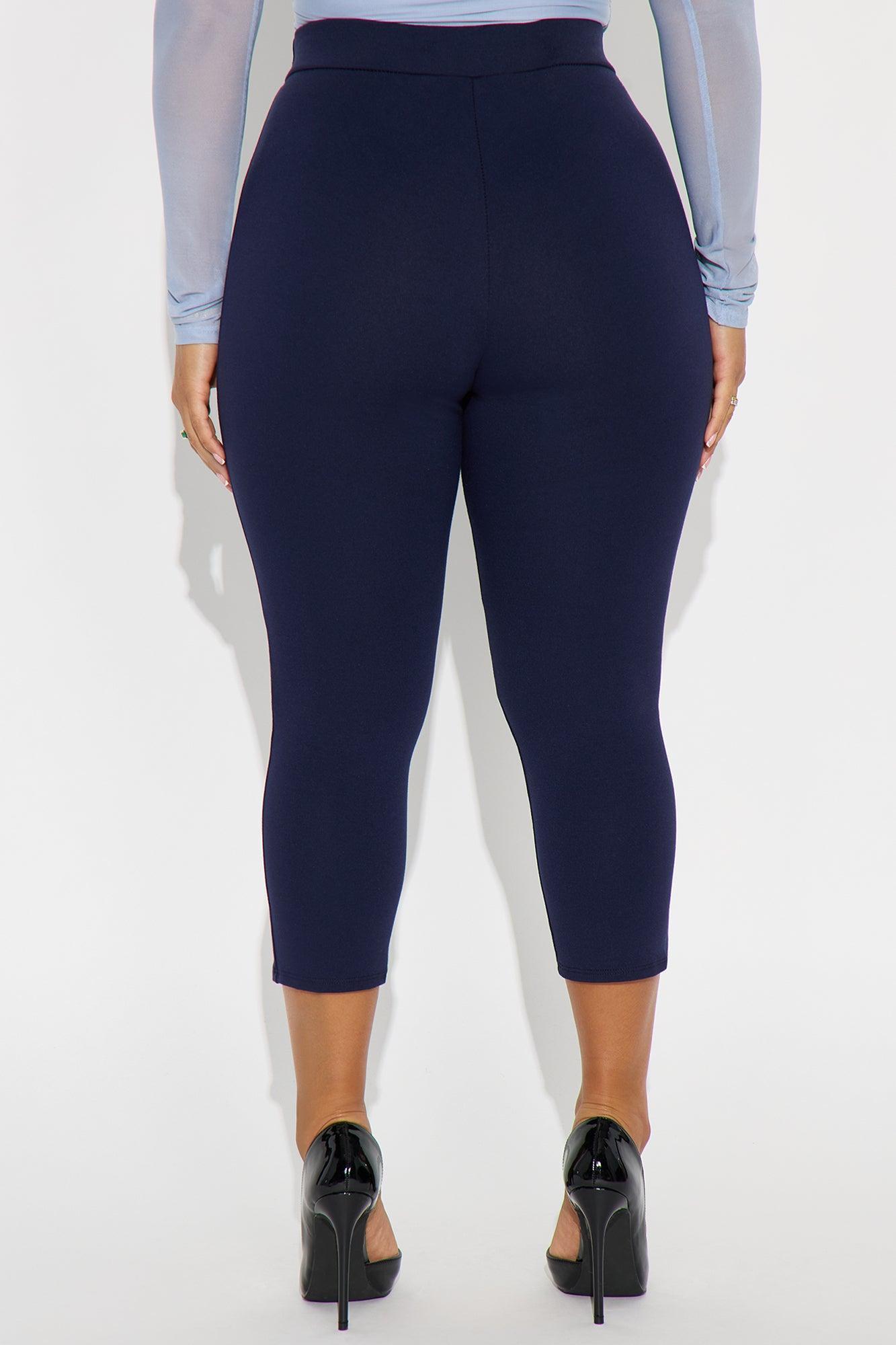 Daniella Pintuck Ponte Capri Legging - Navy Female Product Image