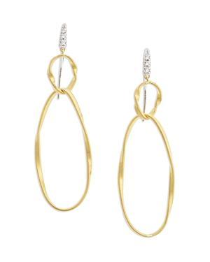 Marco Bicego 18K Yellow Gold Onde Double Link Hook Earrings Product Image