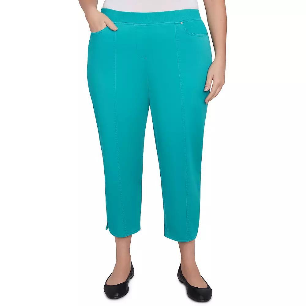 Plus Size Alfred Dunner Tailored Tulip Hem Capri Pants, Women's, Size: 16 W, Marine Blue Product Image