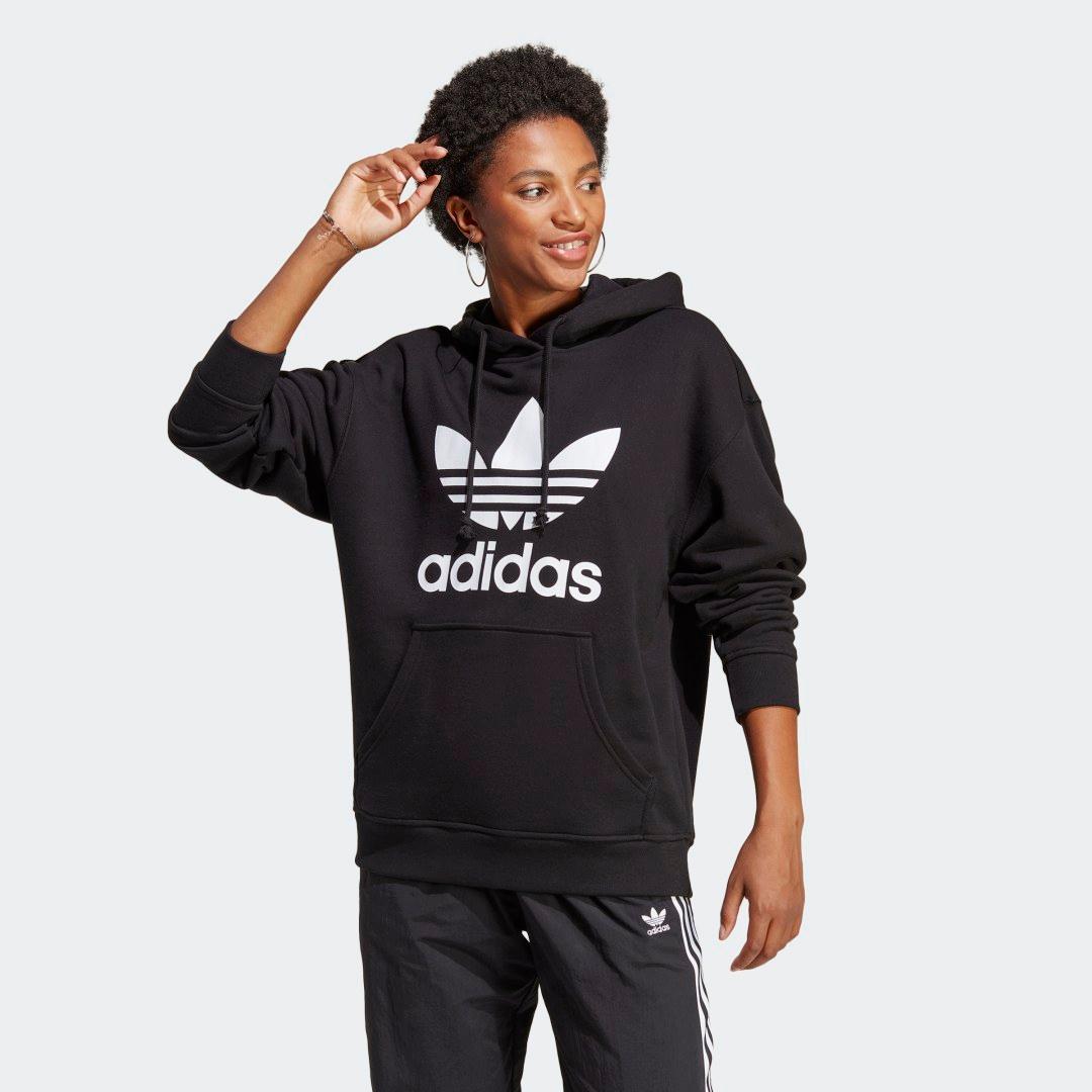 adidas Originals Trefoil Hoodie 4) Women's Long Sleeve Pullover Product Image