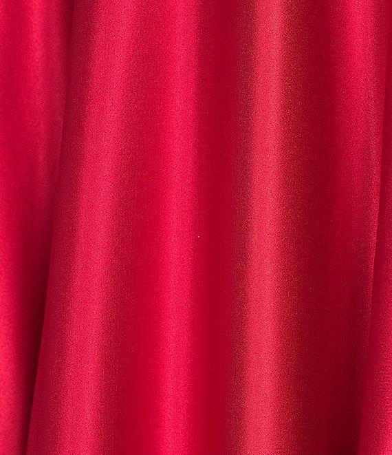 B. Darlin Front Slit Ball Strappy Back Satin Gown Product Image