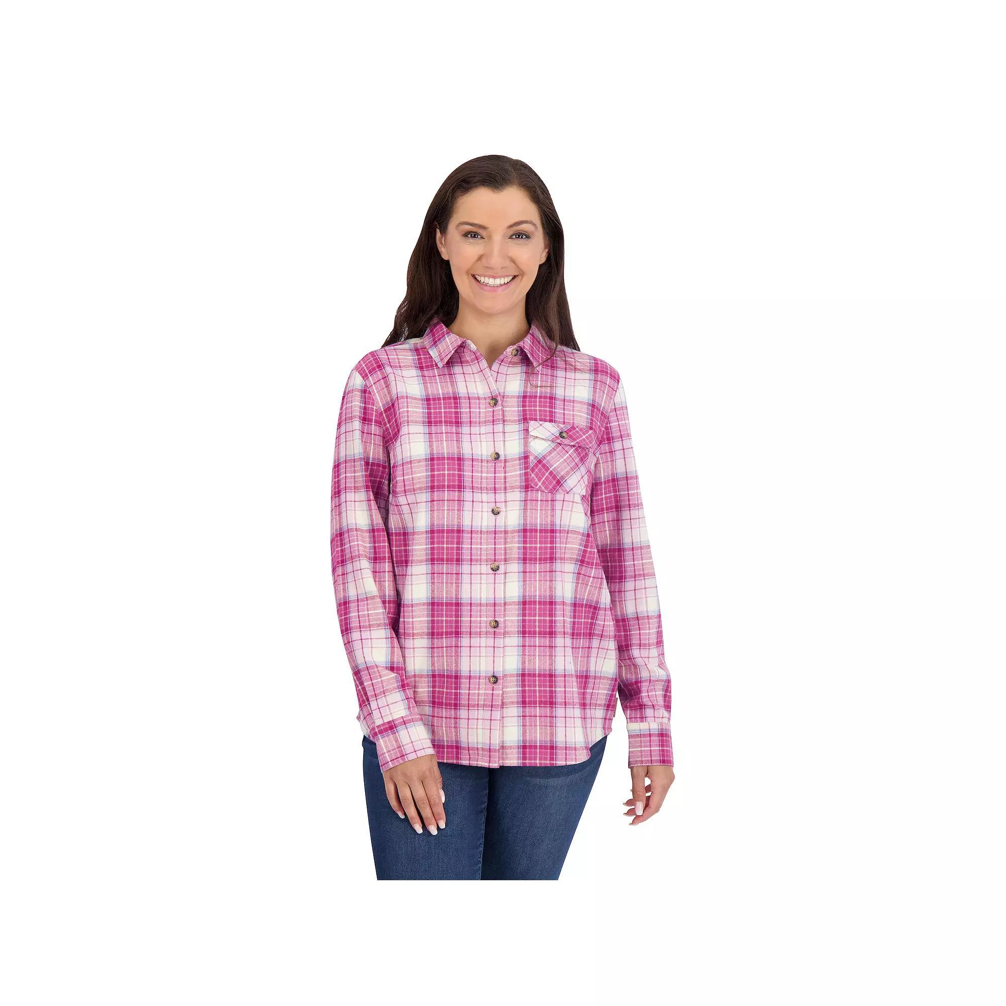 Women's ZeroXposur Lisbon Flannel Shirt, Size: Medium, Green Madras Product Image