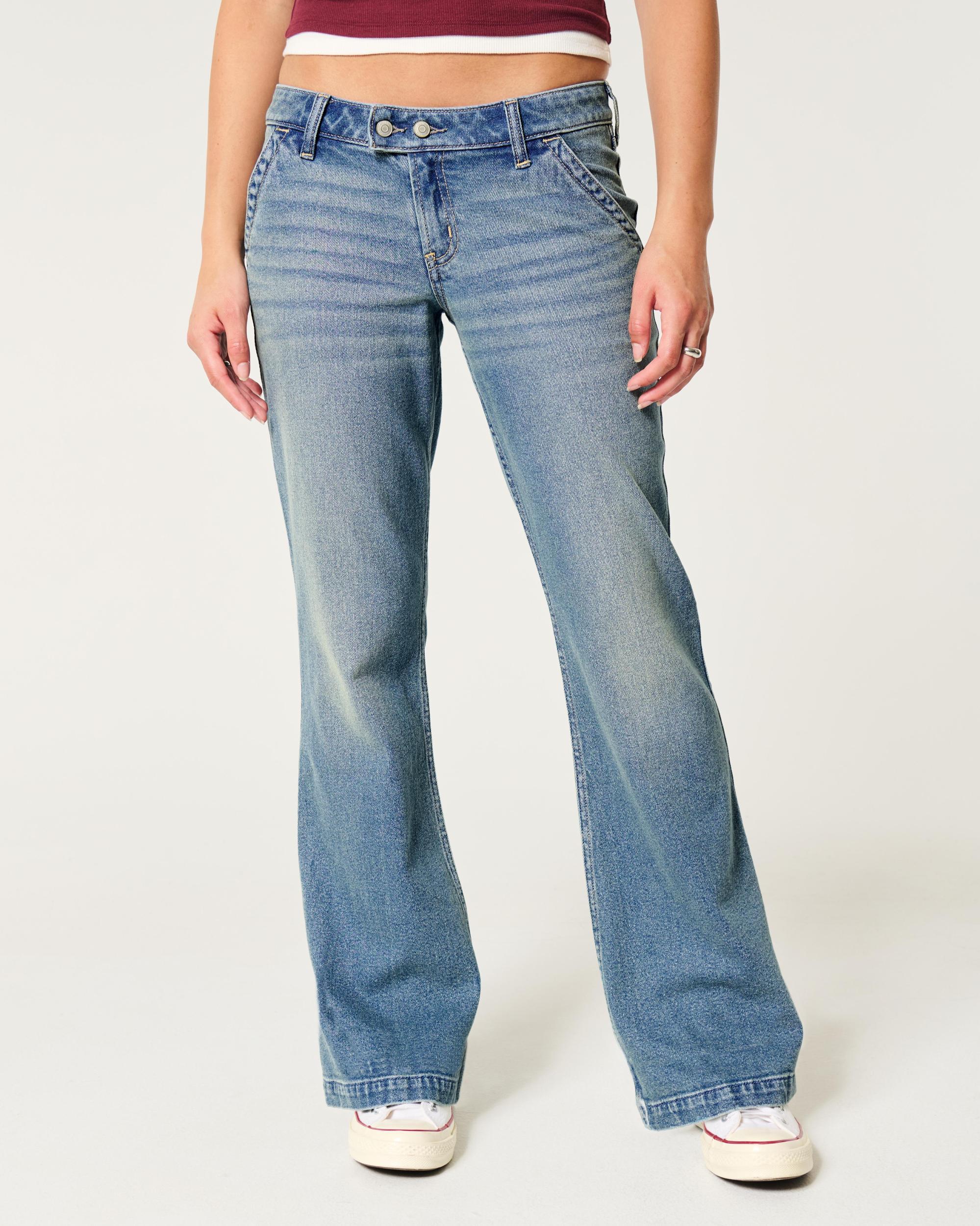 Low-Rise Light Wash Relaxed Boot Jeans Product Image