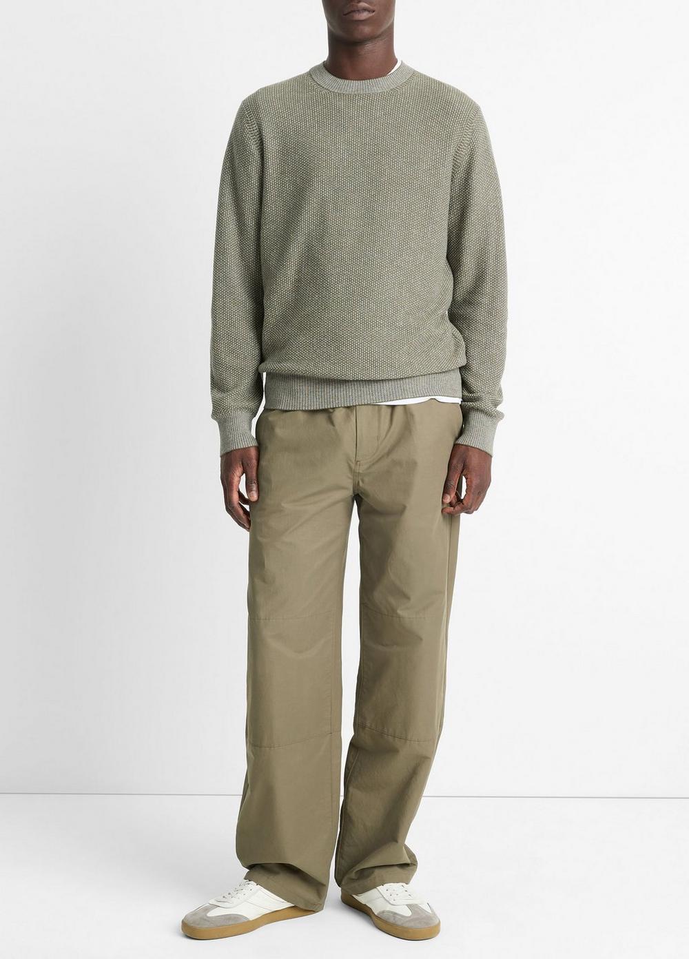 Geo-Jacquard Wool-Blend Crew Neck Sweater Product Image