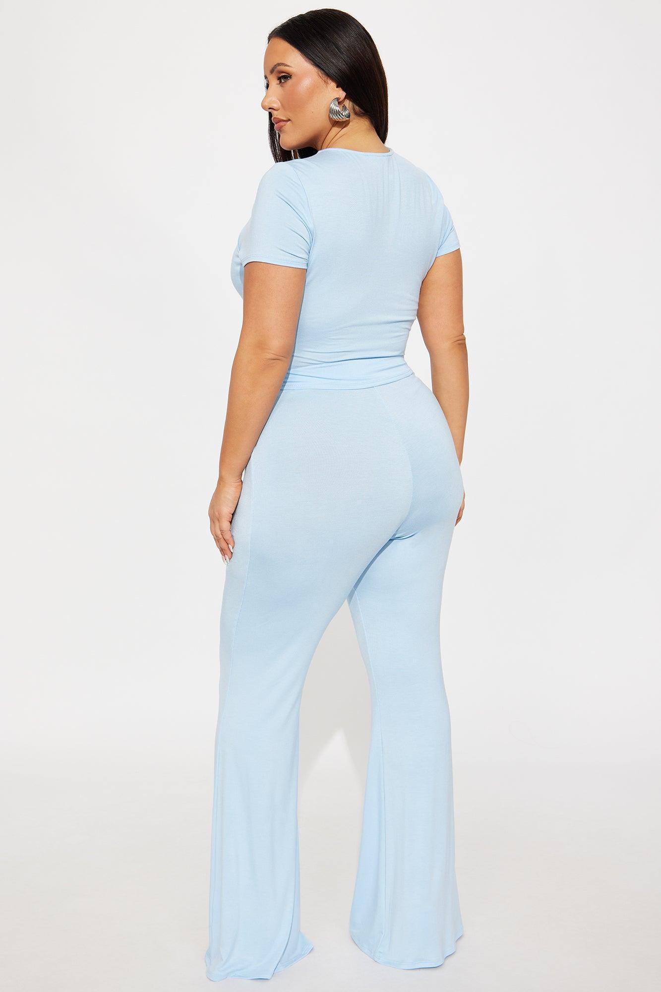 Heart Feelings Pant Set - Light Blue Product Image