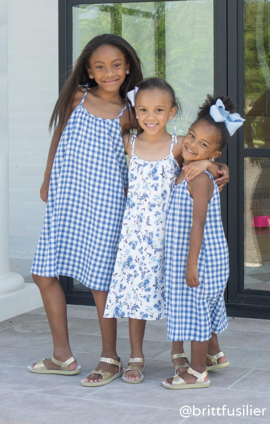 Sidekick Dress ~ Blue Bounty Gingham Kids Product Image