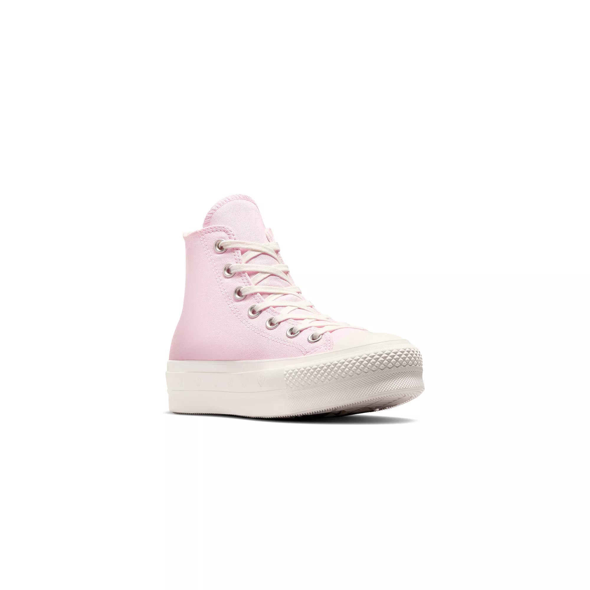 Converse Women's Chuck Taylor All Star Lift Platform Casual Shoes in Pink/Sugar Berry Size 8.5 Cotton/Canvas Product Image
