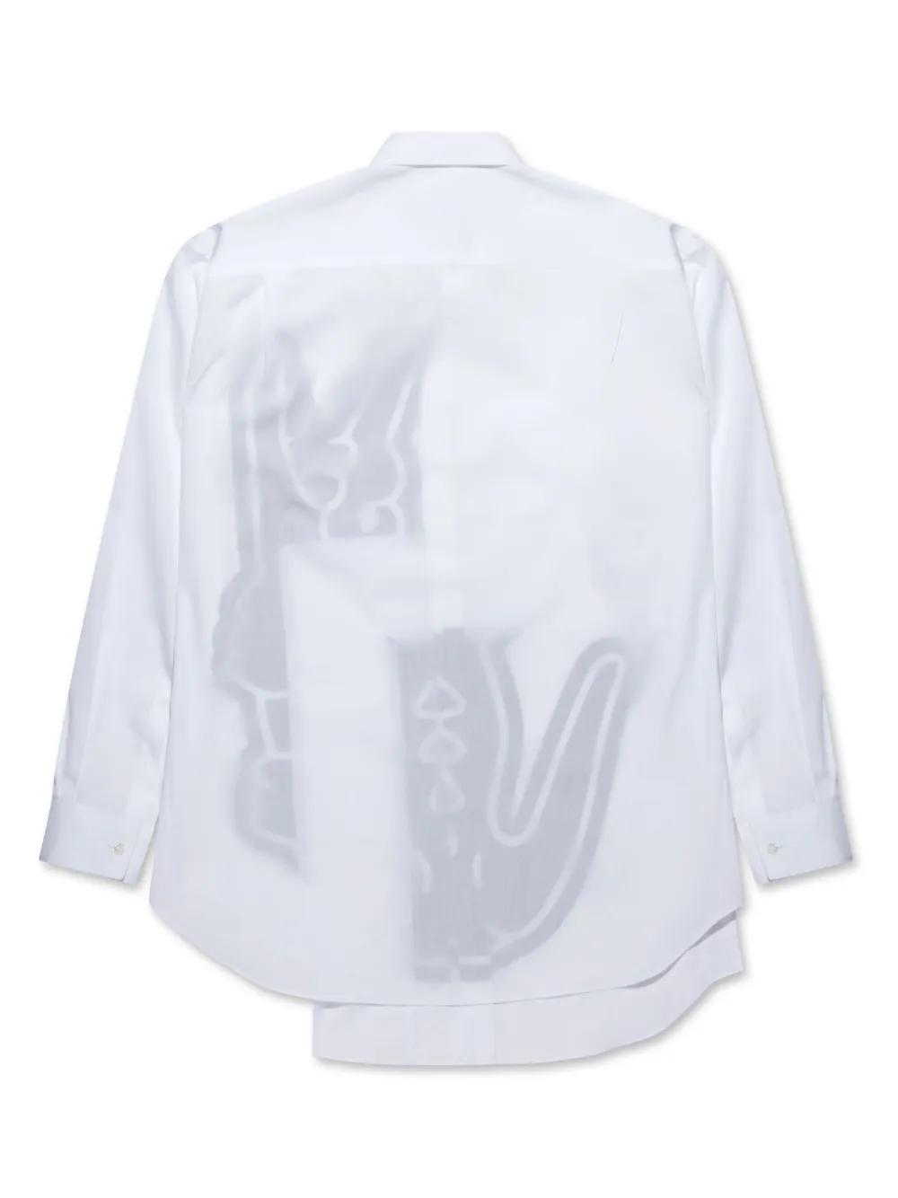 logo-embroidered cotton shirt Product Image