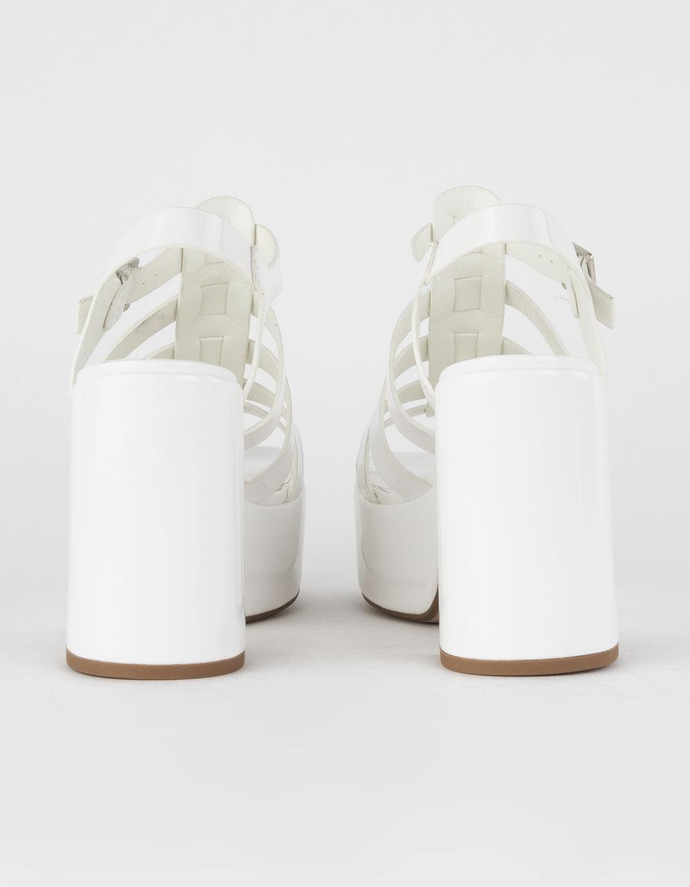 SODA Either Womens Platform Sandals - WHITE Product Image
