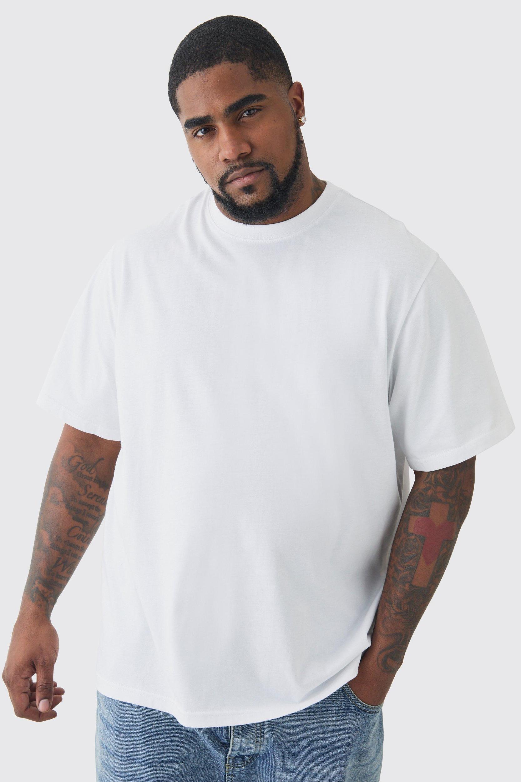 Mens Plus 2 Pack Regular Fit Basic T-shirt - Multi Product Image