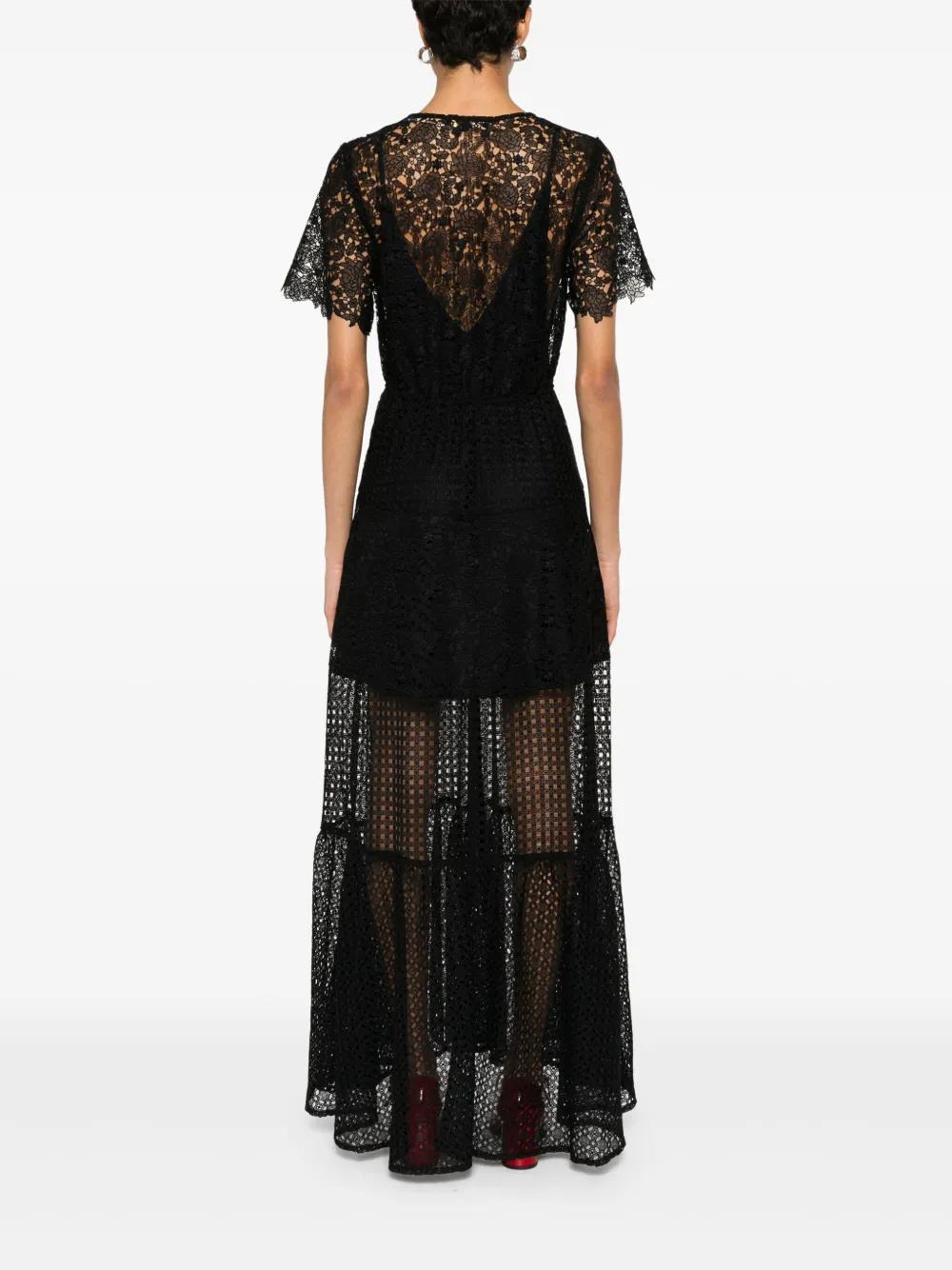 flared lace maxi dress Product Image