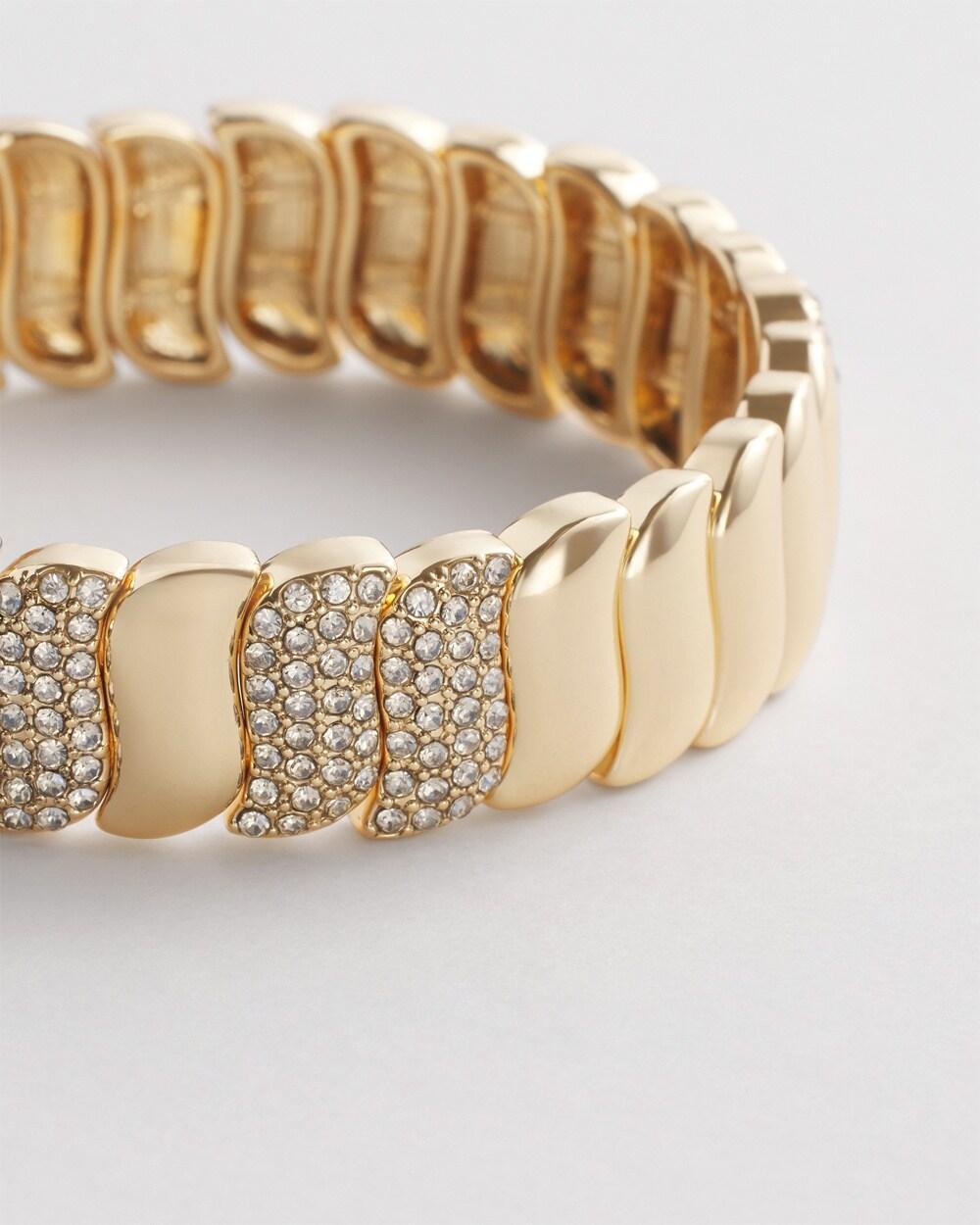 Gold Pave Stretch Bracelet Product Image