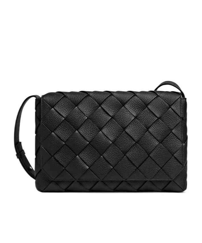 BOTTEGA VENETA Large Woven Shoulder Bag In Black Product Image