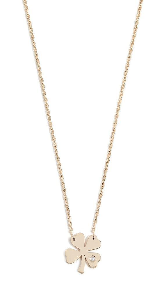 Jennifer Zeuner Jewelry Clover Necklace with Diamond | Shopbop Product Image