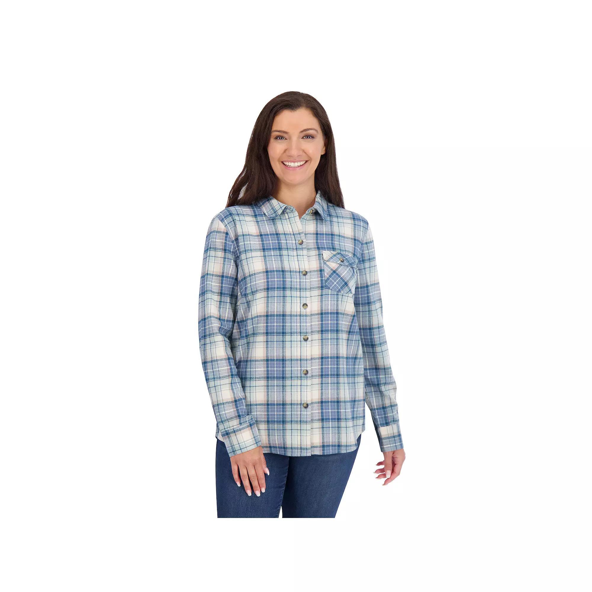 Women's ZeroXposur Lisbon Flannel Shirt, Size: Medium, Green Madras Product Image