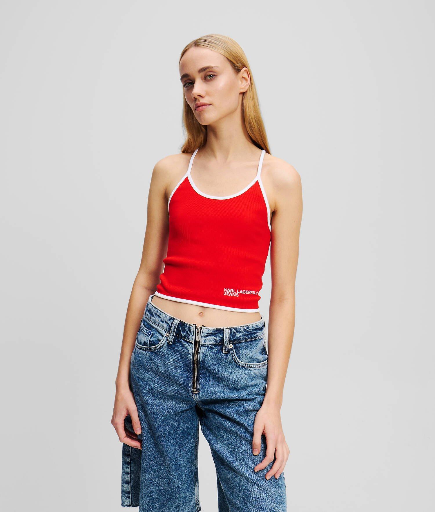 PIPING DETAIL STRAPPY TOP Product Image