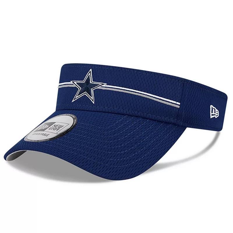 Mens New Era Dallas Cowboys 2023 NFL Training Camp Adjustable Visor, Blue Product Image