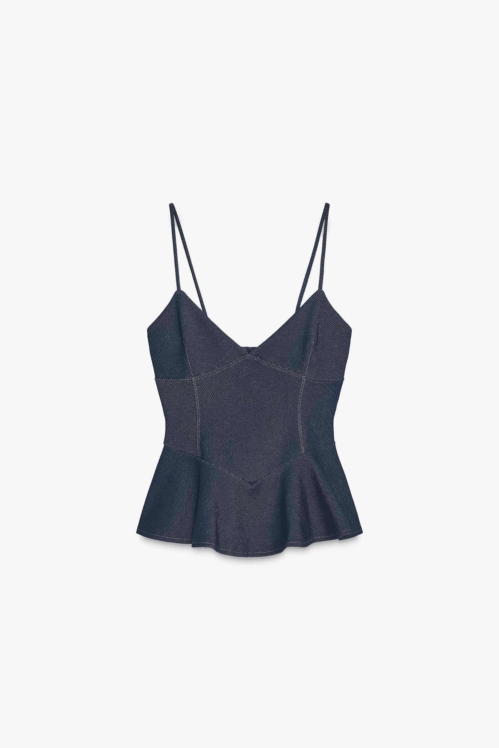 TWILL PEPLUM TOP Product Image