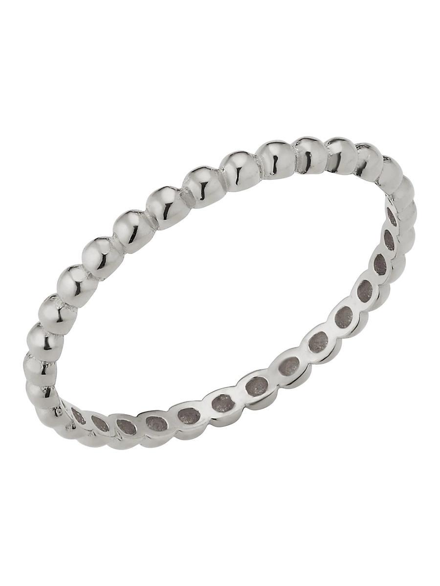 Womens 14K White Gold Have a Ball Stack Ring Product Image