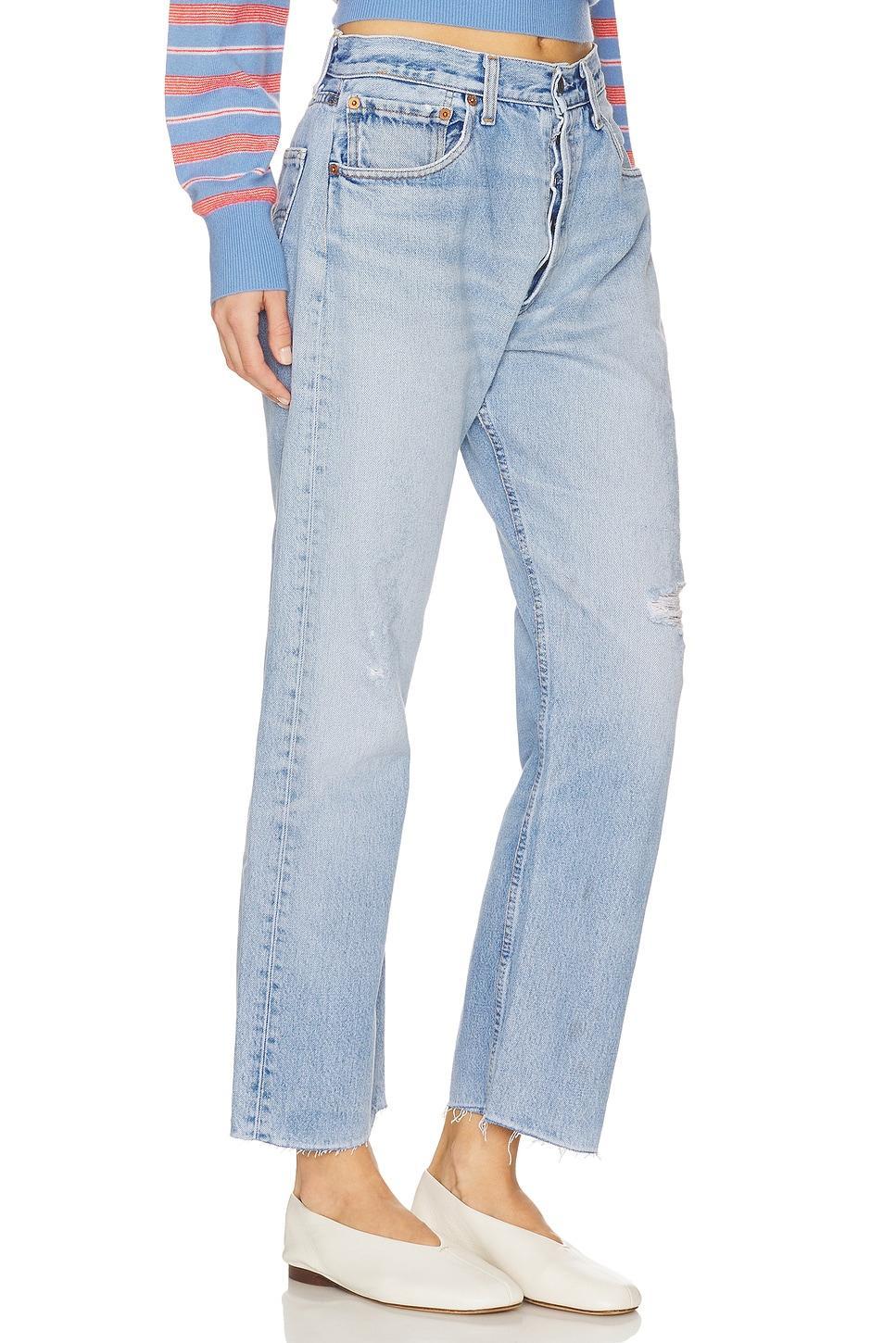 Relaxed Undone Hem Jeans aligrace Product Image