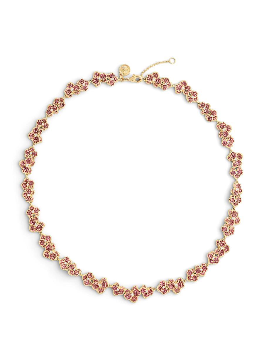 Cubic Zirconia Orchid Necklace Product Image
